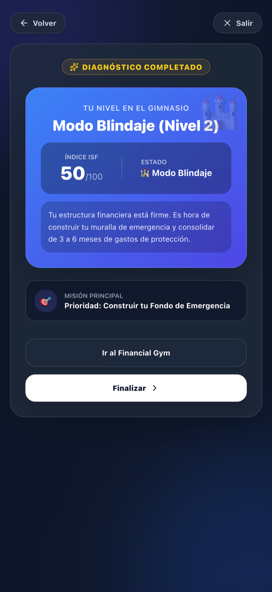 Sabes tu punto de partida en menos de 2 minutos — resultado